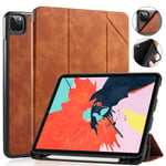 DG MING iPad Pro 11"" See Series Trifold Suojakotelo - Ruskea