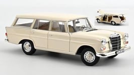 Norev- Mercedes-Benz 200 Universal 1966 Cream 1:18 Miniature, 183709, pequeño, Crème