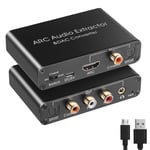 Extracteur Audio Hdmi Arc, Convertisseur Dac 192 Khz Numérique Spdif Optique Toslink Coaxial Vers Analogique Rca L/R 3.5Mm Jack Et Toslink¿Volume Cec Réglable, Interrupteur Optique