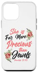 iPhone 12 mini Christian Bible Verse Quote Rose Flower Proverbs 31:10 Case