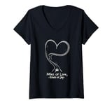 Womens Miles of Love, Roads of Joy Valentine’s Journey of the Heart V-Neck T-Shirt