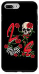 iPhone 7 Plus/8 Plus Love Rose Skeleton Flowers Bones Hearts Valentines Case