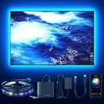 TV LED Backlight Kit Sync with HDMI Box,16.4ft TV LED Lights for 55-85 Inch,1080P@60Hz RGB led Strip Lights, APP Control, Sync Pure Color Changing Led Lights that Sync with TV, PC