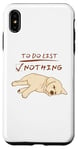 iPhone XS Max Cute lazy sleeping Labrador Dog Lover to do list nothing Case