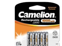 Camelion Nh-Aaa1000bp4, Laddningsbart Batteri, Aaa, Nickel-Metallhydrid (Nimh), 1,2 V, 4 Styck, 1000 Mah