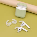 Anti-skli silikon ørepropper for AirPods / AirPods 2 2-par Gjennomsiktig