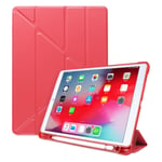 Apple iPad 10.2 (2019) origami nahkakotelo - Punainen