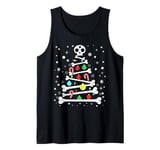 Funny Xmas Bones Skeleton Christmas Tree Tank Top