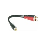 Klotz AYS-6 Y-Kabel Minijack Hun til 2x Phono RCA Han