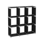 Etagere Cube Meuble de Rangement Ouvert Étagère de Rangement à 9 Compartiments Bibliothèque Tour de Rangement Plastique étagère à Livres Etagere