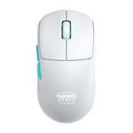 CHERRY XTRFY M68 Wireless, souris de gaming ultralégère, sans fil, 2,4 GHz, optimisée pour l'esport, forme symétrique avec front particulièrement bas, blanche