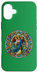 iPhone 16 Plus Stained Glass Saint Archangel Raphael Case