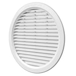 La Ventilazione T25B Grille de ventilation ronde en plastique à encastrer, blanc, diamètre 290 mm
