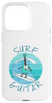 Coque pour iPhone 15 Pro Max Surf Guitar Guitariste électrique Surfeur Vacances d'été