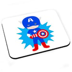 Tapis de souris Little captain america garcon enfant dessin mignon super