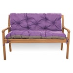 Coussin pour banc de Jardin 180 x 60 x 50 cm, Coussin pour banc extérieur, Canapé 3-2 balancelle, Violet, SETGARDEN