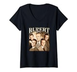 Womens Buffy The Vampire Slayer Ruppert Giles Collage Chest Poster V-Neck T-Shirt