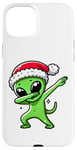 iPhone 15 Plus Christmas Dabbing Alien Santa Hat Dab Pose Case