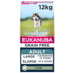 Eukanuba Grain Free Chien Adulte Grande Race Agneau 12 kg