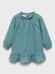 Mango Kids' Aria Cotton Frilly Dress, Green