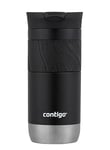 Contigo Byron Snapseal Travel Mug | Stainless Steel Thermal Mug | Vacuum Flask | Leakproof Tumbler | Coffee to Go Mug with BPA Free Easy-Clean Lid | Licorice | 470 ml