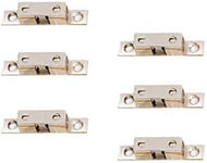 6 Pièces Rouleau À Billes En Laiton Loquet De Porte 50Mm, Réglables Cuivre Aimants Loqueteaux, Laiton Double Loqueteau À Billes Avec 24 Vis Pour Placard Meubles Porte Armoire Loquet Serrure Portiere