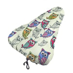 lucky-bonbon Owl theme Waterproof Keep Dry Bike Seat Cover The Perfect Bicycle Seat Cover Waterproof Sunscreen And Dustproof For All Bicycle Exercise.