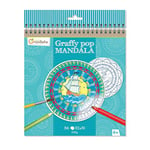 Avenue Mandarine GY028O - Un carnet de coloriage Graffy pop 36 pages - Mandalas pré-découpées - À partir de 6 ans - GARCON