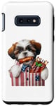 Coque pour Galaxy S10e Shih Tzu, 4 juillet, côtes levées au barbecue pour hommes, femmes et enfants, chiot, dans une poche