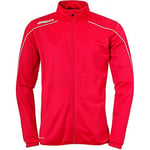 Uhlsport Football Stream 22 Classic Jacket Men, Red/White, Smartbreathe Pique Brushed Outdoor Sports, Size L