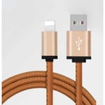 Laddkabel - USB-A till Lightning Brun