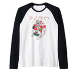 Tom and Jerry Sleigh All Day Christmas Gifts Manche Raglan