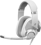 H6 Pro Casque Audio Ouvert avec Micro - Casque Gamer - Arceau Léger - Casque Micro Confortable pour PC, MAC, PS4, PS5, Xbox Série X, Xbox One, Nintendo Switch - Blanc