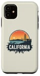 Coque pour iPhone 11 Souvenir rétro avec horizon californien