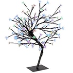 WeRChristmas Pre-Lit Illuminated Cherry Blossom Colour Changing Tree with 96-LED, 2 feet/60 cm - Multi-Colour