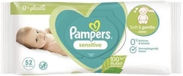 Pampers Sensitive Wet Wipes for Children, 1 Pack of 52 Handkerchiefs = 52...