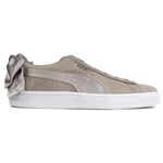 Puma Womens Suede Bow Trainers - Grey - Size UK 3.5