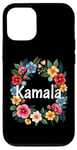 Coque pour iPhone 15 Pro Kamala pour la présidente 2024 Floral