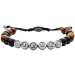 DIESEL Mens Bracelet DX1319040 Stainless Steel Tiger's Eye Brown