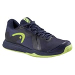 HEAD Sprint Team 4.0 Clay Men Chaussures de Tennis pour Homme, Bleu Marine/Citron Vert, 42.5