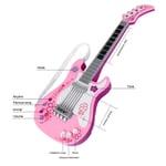 (Pink)VGEBY1 Guitar Toy Multifunctional Kids Bass Guitar Electric Guitar Toy