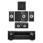 Denon AVRS670H 5.2 Ch 8K AV Receiver with Bowers and Wilkins 606 S3 5.1 Surround Sound Speaker Package Black