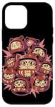 Coque pour iPhone 12 mini Daruma Cat Dolls Japonais Neko Folklore Caturama