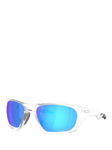 Oakley OO9431 Men's Lateralis Wrap Sunglasses, Matte Clear/Mirror Blue