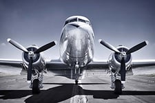 Scenolia Tableau Verre Acrylique déco & Design Avion A Helices 70 x 50 cm | Déco Murale Qualité HD