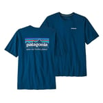 Patagonia  M´S P-6 Mission Organic T-Shirt Herre, LMBE Lagom Blue, M