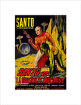 Wee Blue Coo Film Santo Versus Invasion Martians Masked Hero Sci Fi Spanish Wall Art Print