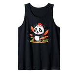 Happy Japanese Anime Sushi Panda Bear Sushi Lover Baby Panda Tank Top