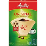 MELITTA Filtre à café cornet papier brun 1 x2 - Lot de 80