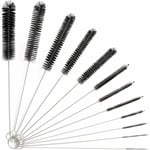 Choyclit - 12Pcs Tube Brosse de Nettoyage,Goupillon Nettoyage,Brosse de Nettoyage Tube pour Bouteille en Verre Bébé Biberon Bouilloire Clavier, Tuyau